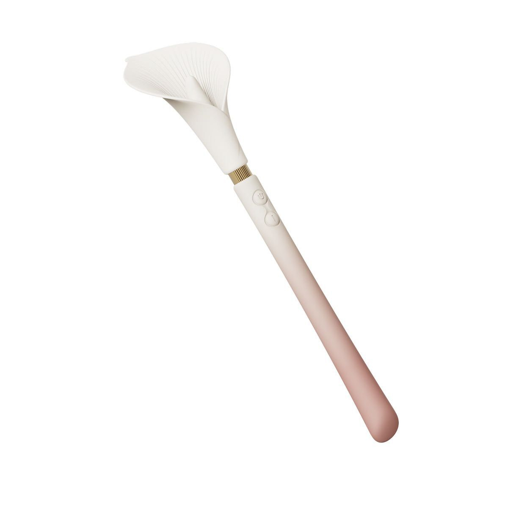 Розовый двусторонний вибромассажёр Calla (Цвет: розовый)