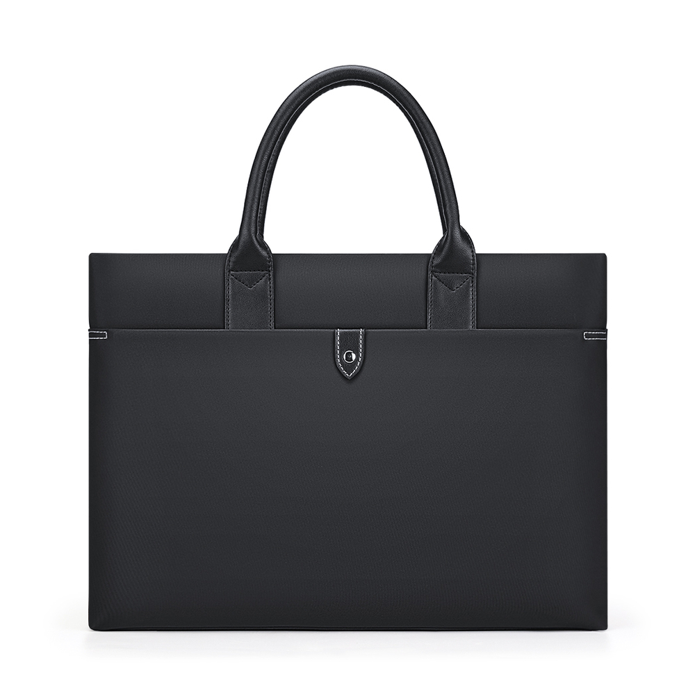 WilliamPOLO 15.6 Inches Laptop Bag, Fabric+Microfiber Leather, Briefcase Couple Same Style Commute, Document Bag