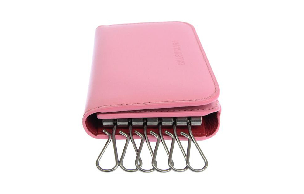 Balenciaga Leather Key Pouch Regular Women"s Pink