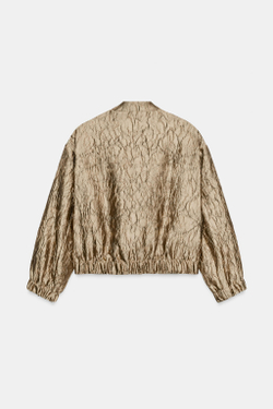 ZARA СТЕГАНЫЙ БОМБЕР, ЗОЛОТИСТЫЙ