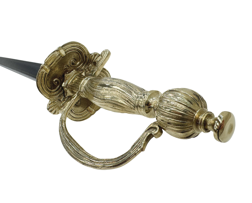 Шпага Елизаветинская наградная, дамасская сталь, латунь