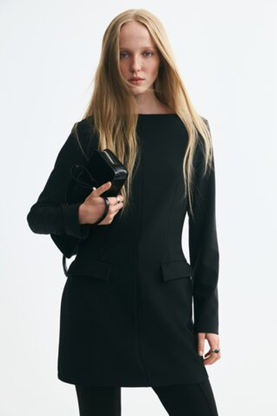 Платье из джерси с открытой спиной — вырез-лодочка - H&M