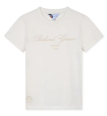 Футболка для мальчика теннисная Roland Garros Kids Tiago Sporty Chic - ecru