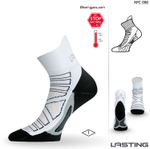 Носки Lasting RPC 098, microfiber+polypropylene, белый с черной подошвой и серой полоской, размер XL , RPC098-XL