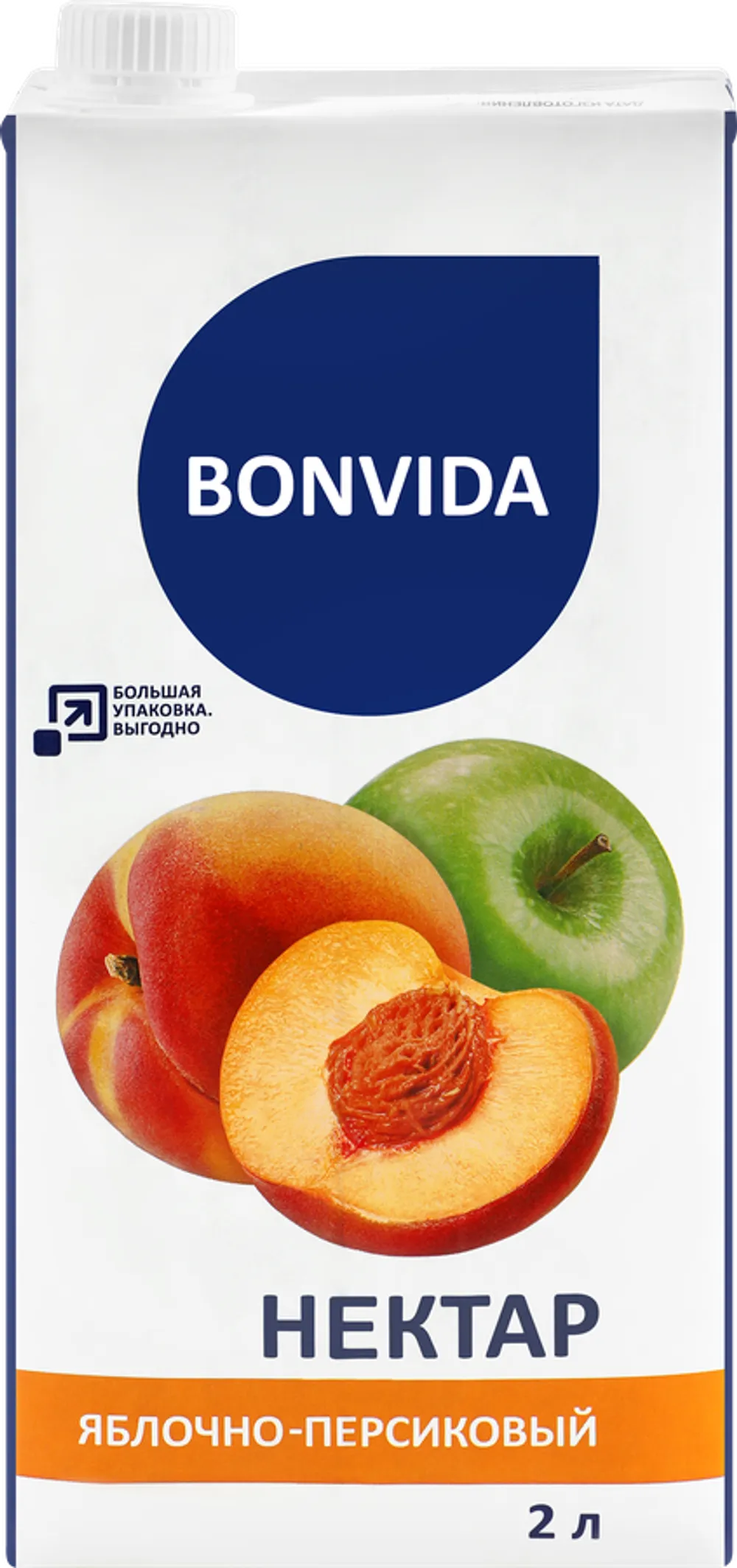 Нектар BONVIDA Яблочно-персиковый т/пак. (Россия) 2L