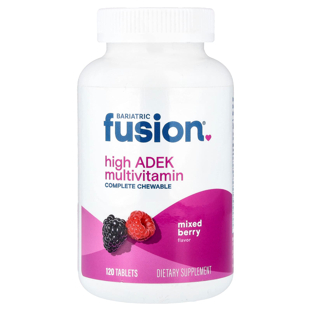 Bariatric Fusion, мультивитамины с высоким содержанием ADEK, со вкусом ягод, 120 таблеток