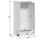 Шкаф двустворчатый Кентаки SZF2D1S белый