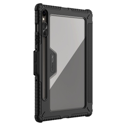 Чехол книжка от Nillkin для планшета Samsung Galaxy Tab S9 и Tab S10 FE, серия Bumper Pro Case-Multi Angle Folding Style, с защитной шторкой для камеры