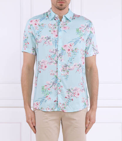 Рубашка SS ECO RAYON WLD ORC GUESS - голубой(M3GH34 WD4Z2)