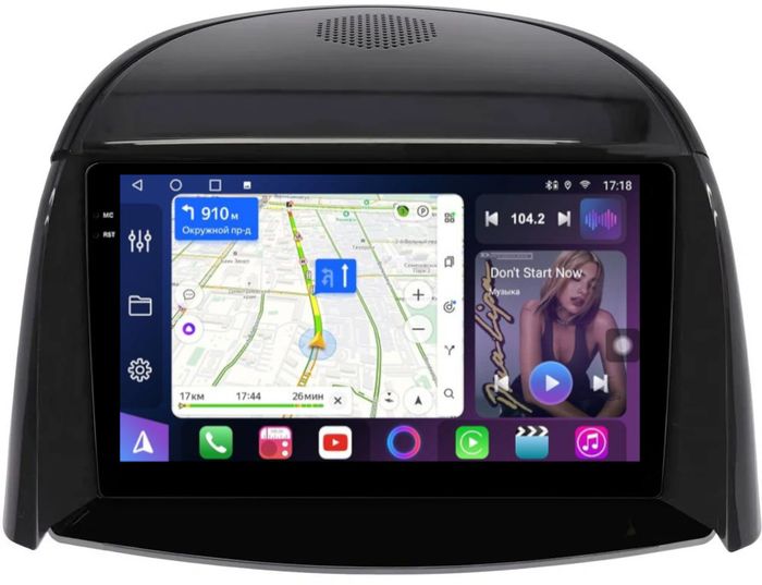 Магнитола для Renault Koleos 1 2008-2016 - FarCar S400-TS18 монитор 9.5" QLED на Android 14, CarPlay, 4G SIM-слот
