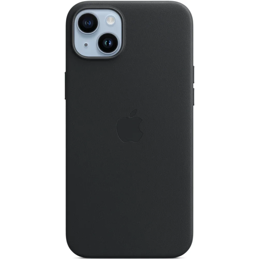 Кожаный чехол с поддержкой MagSafe Apple Leather Case для iPhone 14 Plus, Midnight (Темная ночь)