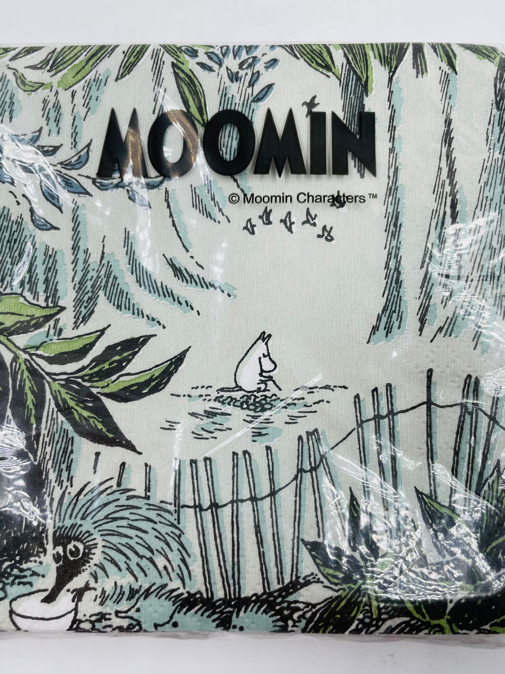 Салфетки бумажные Moomin, Тоска, светло-зеленые 24х24 см, 20 салфеток (из Финляндии)