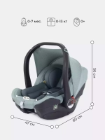 Автокресло RANT AY328 Pro "CARRY" Active Line (Green) группа 0+  (0-13 кг)