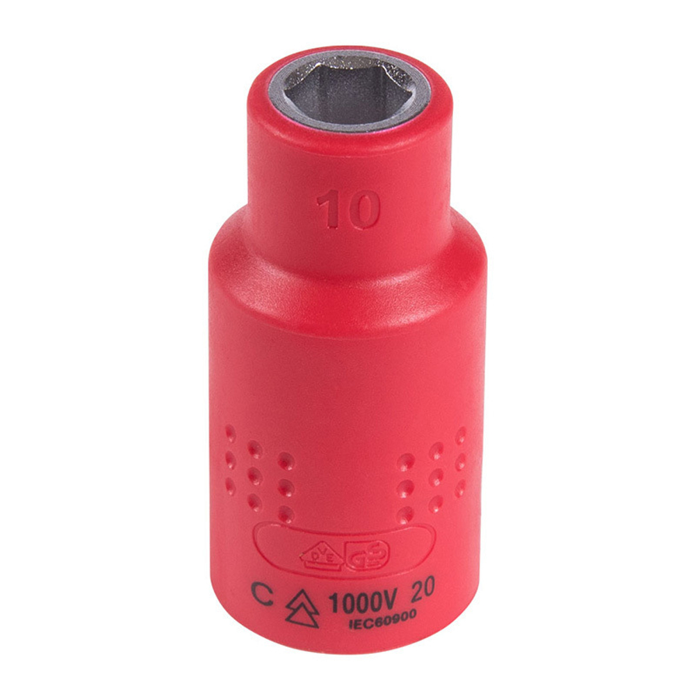 KING TONY (4335VE10M) Головка торцевая диэлектрическая шестигранная 1/2", 10 мм