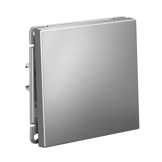 Переключатель проходной одноклавишный Systeme Electric ArtGallery Сталь GAL000961