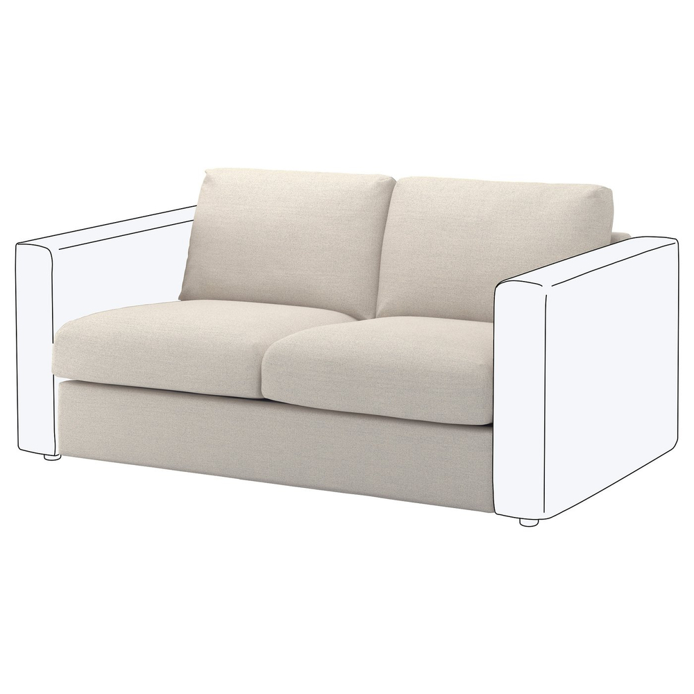 IKEA VIMLE  (ИКЕА ВИМЛЕ)  -  Чехол для 2-местной секции - Гуннаред бежевый