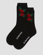 DR. MARTENS Носки черные с цветочным узором, S/M (36/41), 1 пара (Из Финляндии)
