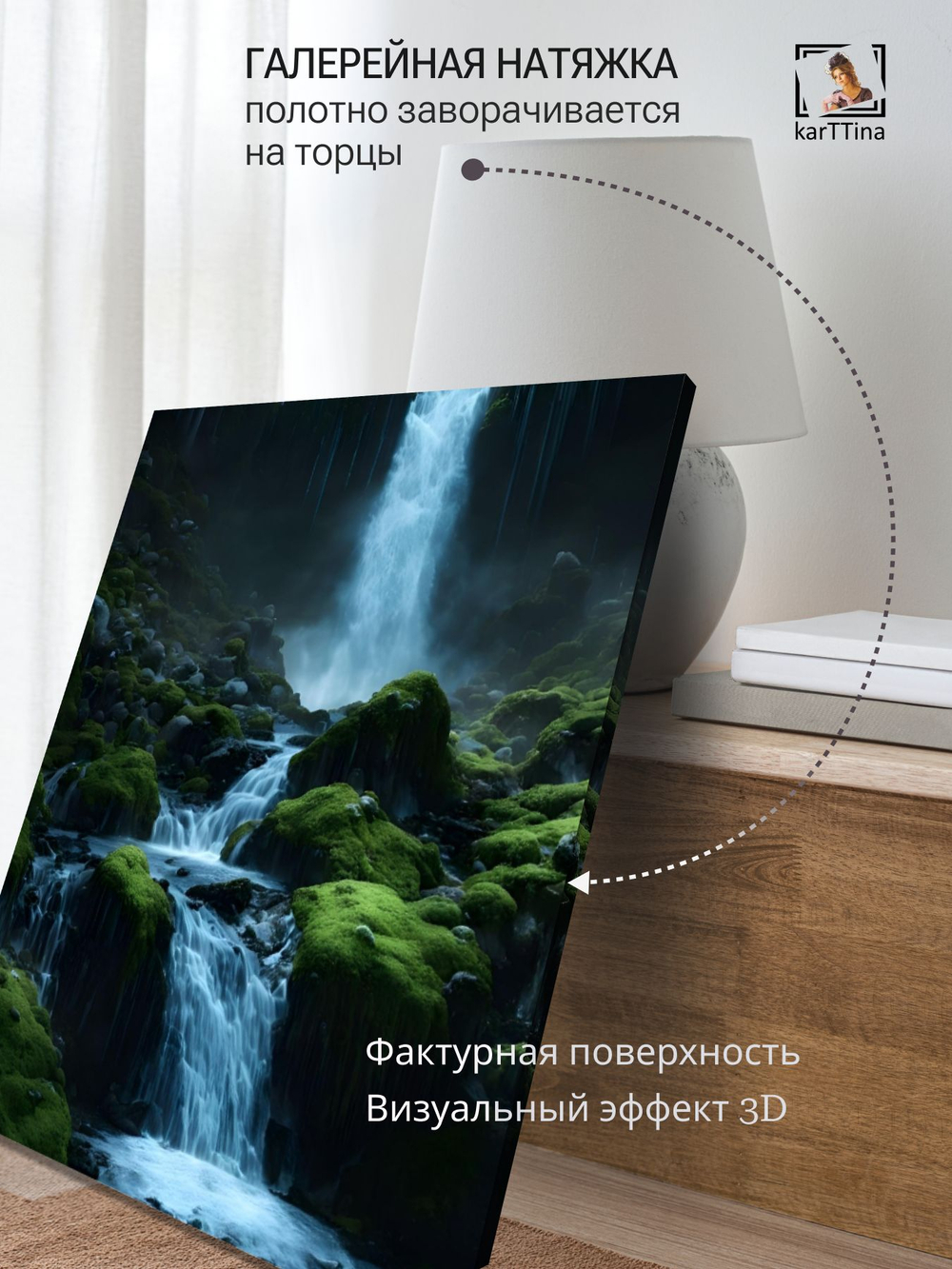Картина Танец лазури на стену 50x70см 1шт.