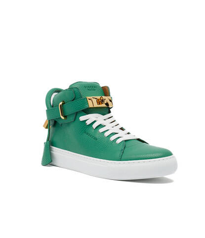 Кожаные кроссовки alce Buscemi - зеленый(BCW22701)