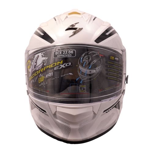 Купить Мотошлем Интеграл Scorpion EXO EXO-491 Kripta / Черно-белый