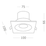 Светильник встраиваемый LED 10W 3000K