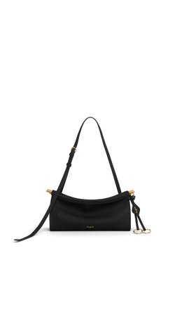 ALAÏA СУМКА LE CLICK EAST WEST ИЗ НУБУКА, ЧЕРНЫЙ