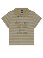 Женская Футболка Wm Lettering Stripe Collar