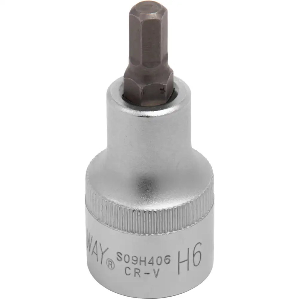 Насадка торцевая 1/2"DR с шестигранной вставкой-битой H6 55 мм JONNESWAY S09H406