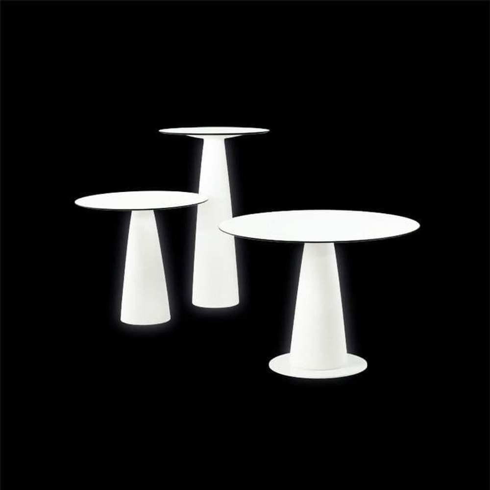 Стол из HPL пластика барный светящийся SLIDE Hopla Lighting, белый