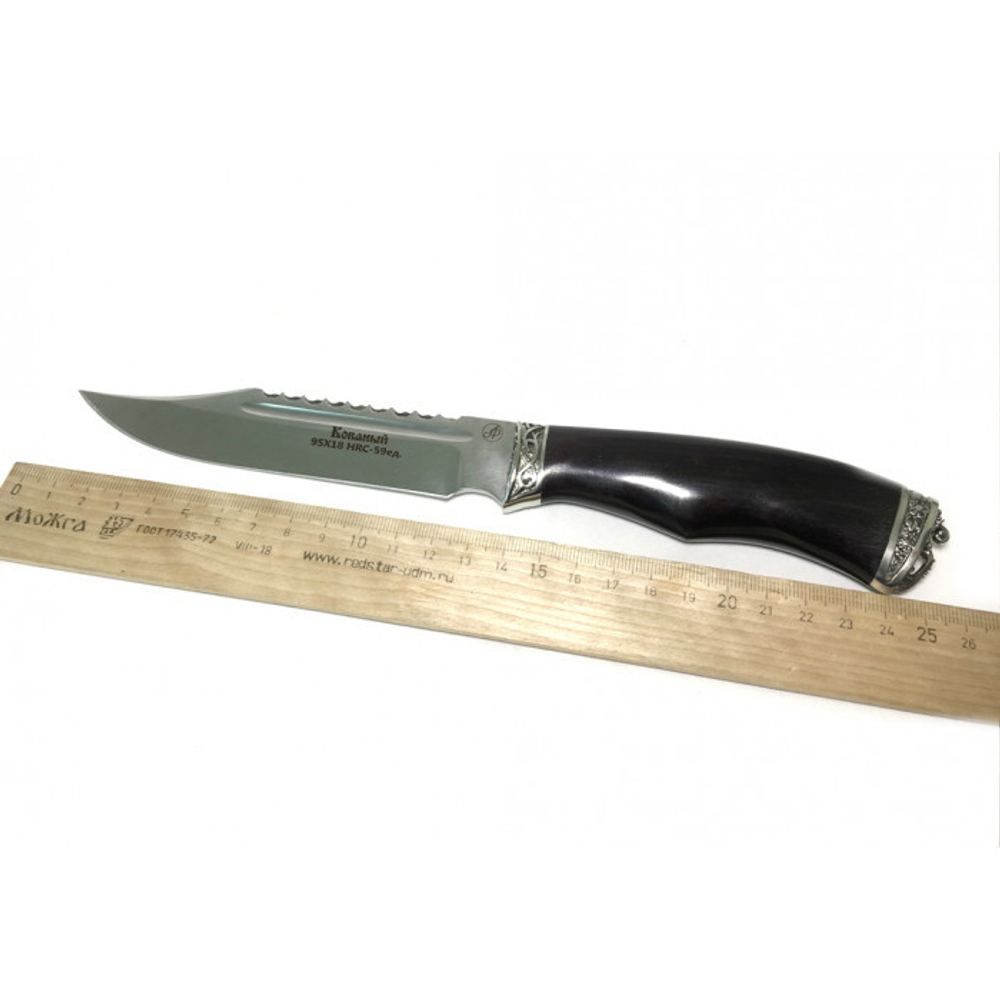 Нож Сокол, кованая 95Х18, черный граб