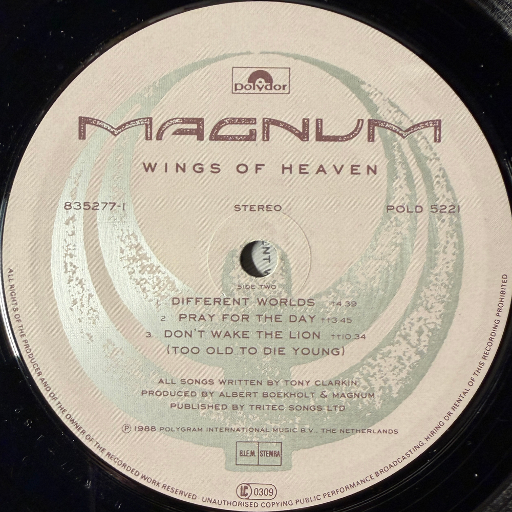 Magnum - Wings Of Heaven (Голландия 1988г.)