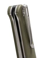Нож складной GhostBlade Rune, сталь D2, Stonewash, 58-62 HRC, Drop-point, рукоять G10 оливковая, замок Liner lock
