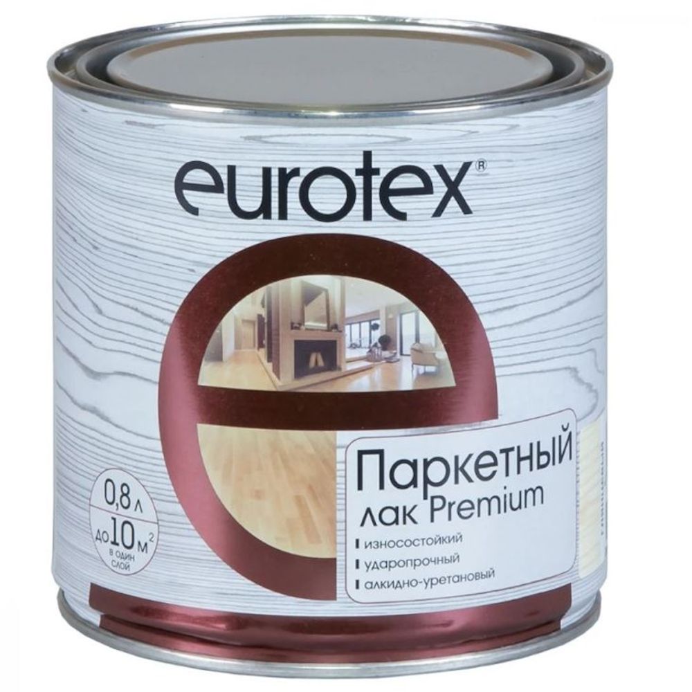 Лак паркетн. EUROTEX Premium полуматовый   2,5л  (Рогнеда)