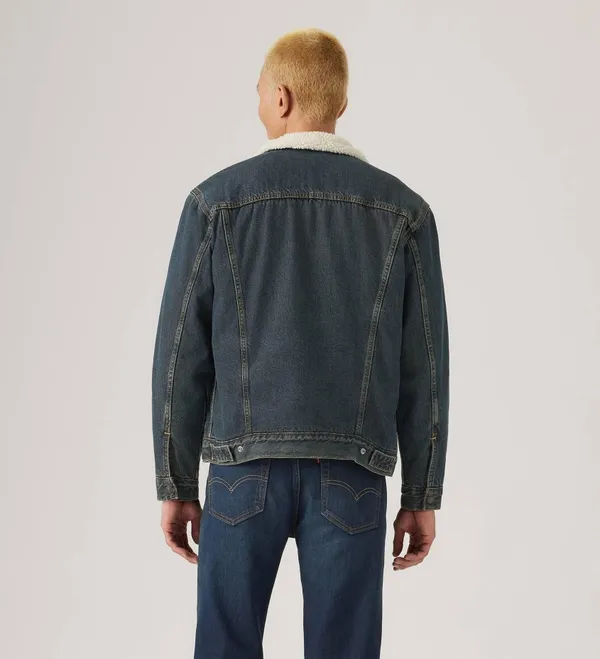 Куртка джинсовая утепленная мужская LEVI'S RELAXED FIT SHERPA TRKR NIGHT SHADOWS SH