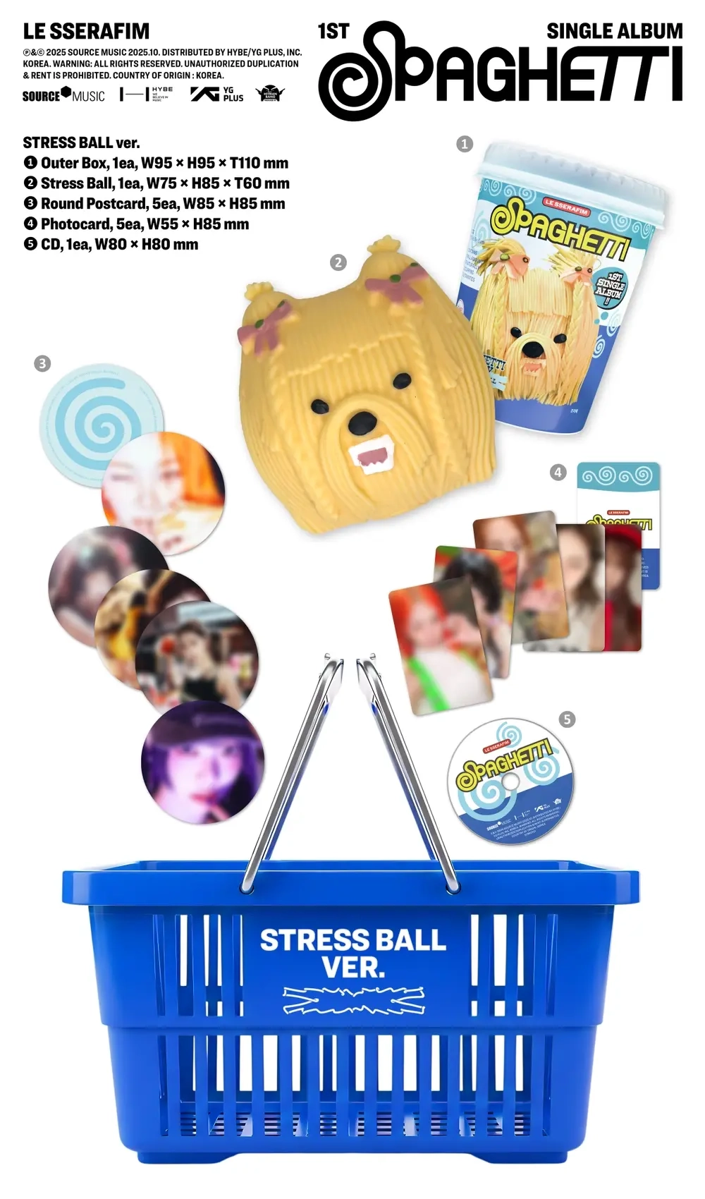 Альбом LE SSERAFIM - SPAGHETTI (STRESS BALL Ver.)