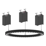 Кинетическое кольцо 90 см, с эффектом Beam, на 3-х лебедках — RGBW 48×20 Вт 2° 2400 Вт