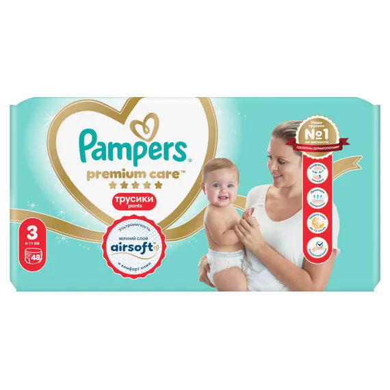 Трусики Pampers Premium Care 3 (6-11 кг) 48 шт.