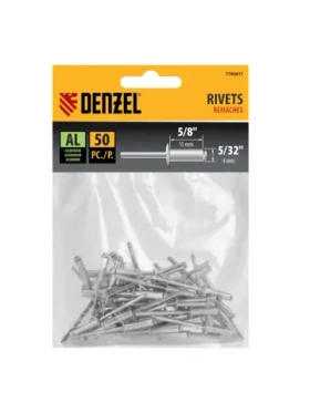 Заклепки алюминиевые 5/32"-5/8" 4х15мм 50шт Denzel 7740617