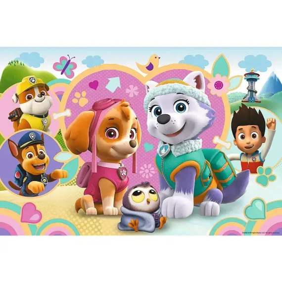 Puzzle "70 glitter in a box" - Lovely Skye and Everest / Viacom