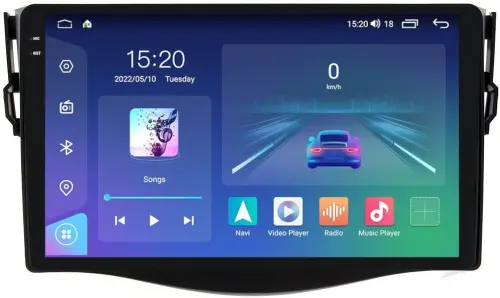Магнитола для Toyota RAV4 30 2005-2012, Vanguard - Parafar PF018-1U2K на Android 13, Быстрая, QLED+2K, CarPlay, 4G SIM-слот