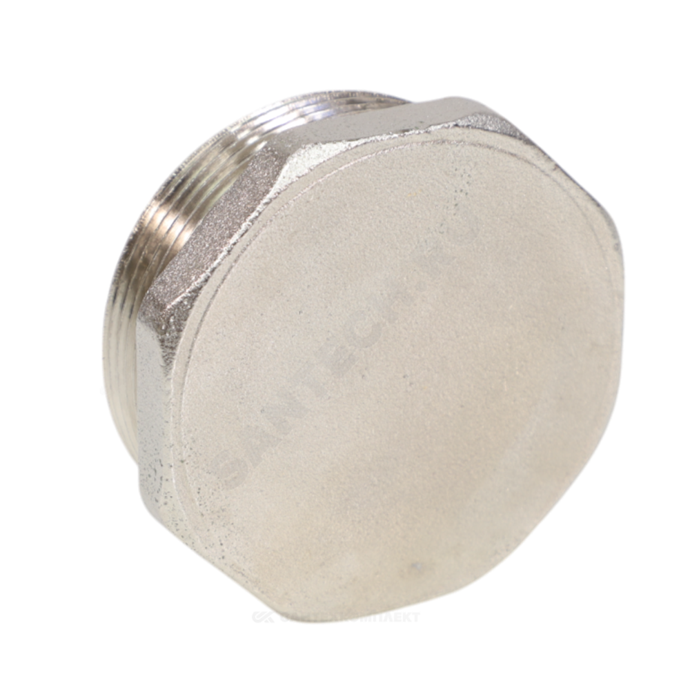 Заглушка латунь никель Ду 15 (1/2") НР VALFEX VF.583.N.012
