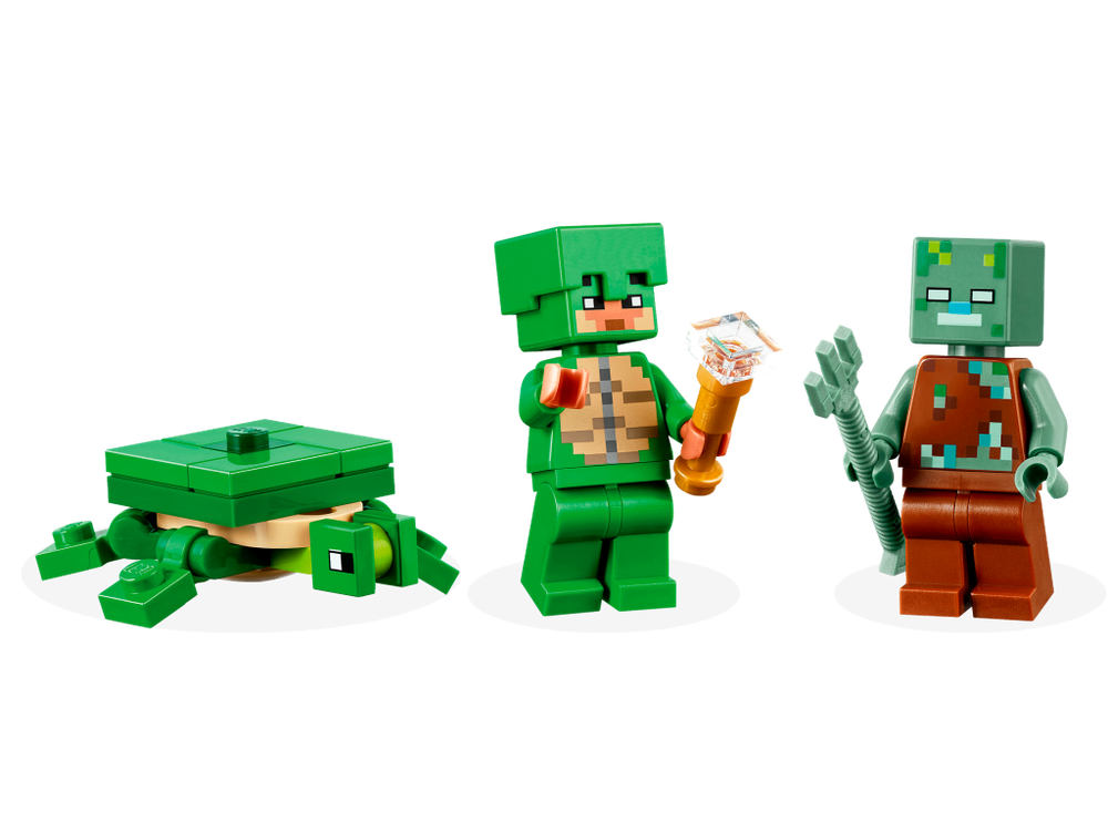 Конструктор Лего Майнкрафт Черепаший пляжный домик 21254 | LEGO Minecraft The Turtle Beach House | набор 234 детали 8+