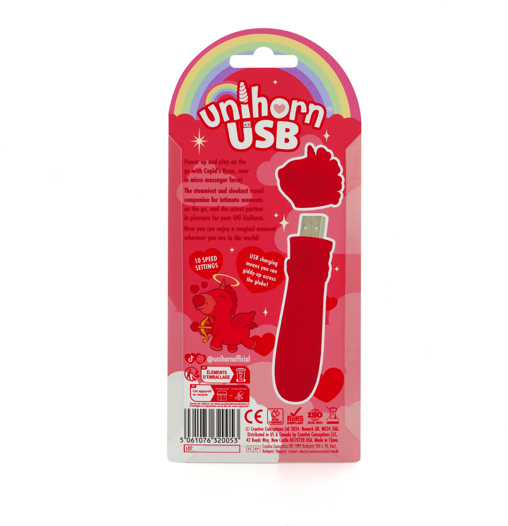 Вибропуля Unihorn USB Cupid's Beau с функцией пульсации