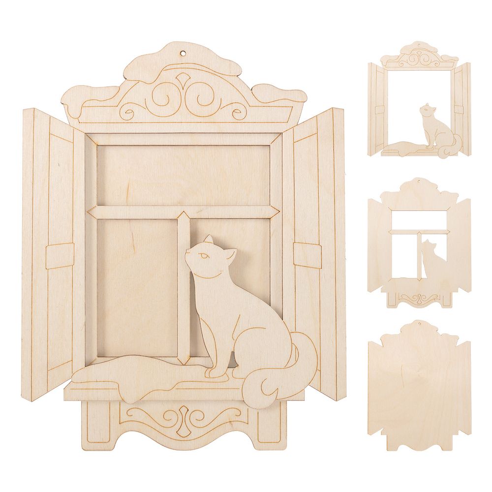 Заготовка из фанеры 3D Раскраска 13.5х17х0.3 см, Mr.Carving, ВД-1282
