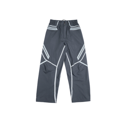 Брюки Blue Monte Geometric-Cut Laminated Trousers "Navy Blue"