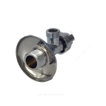 Кран латунь бытовой хром угловой G1/2" Ру10 НР маховик с отражателем Icma 90519AD07