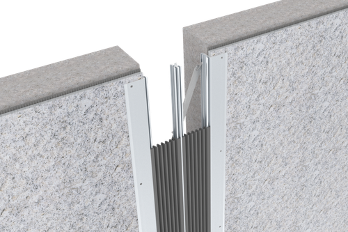 Профиль DEWMARK Wall AV 28 — профиль с ножничным механизмом для деформационных швов стен, шов 100–1000 мм
