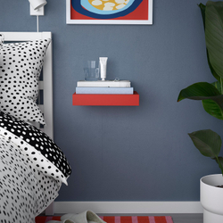 IKEA LACK  (ИКЕА ЛАК)  -  Полка настенная - красный 30x26 см