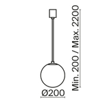 Подвесной светодиодный светильник Maytoni Luna P039PL-5W3K-20-B