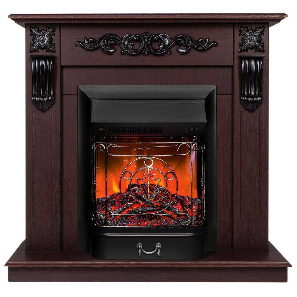 Каминокомплект Real Flame Dominica DN с очагом Majestic Lux Black (без пульта)